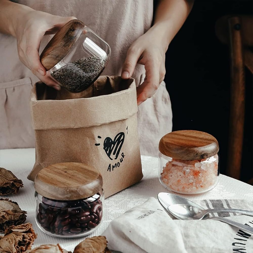 Glass Food  Containers with Wo - đánh giá và giá Coffee X